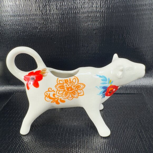 The Pioneer Woman Retired Cow Creamer Floral Ree Drummond Ceramic Jug Pitcher - Picture 1 of 10